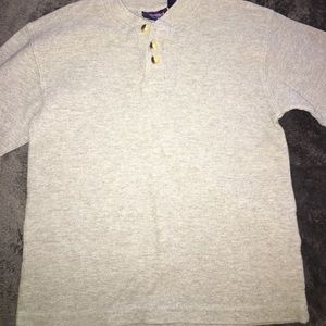 Boys grey half button sweater